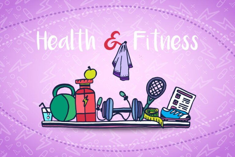 deszone health and fitness illustration vector free